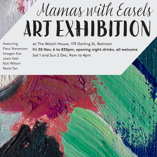 Mamas with Easels Art Exhibition - Opening night